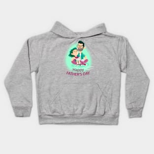 Happy Father Day Illustration Kids Hoodie